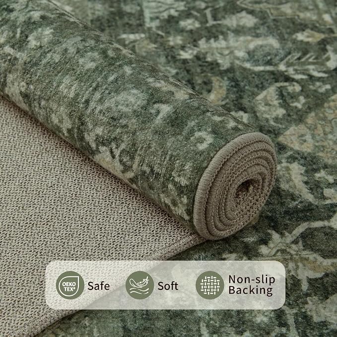 Rugxara 8x10 Area Rugs for Living Room Bedroom, Large Washable Rug, Non Slip & - Image 7