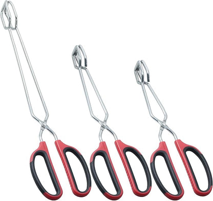 HINMAY Stainless Steel Kitchen Scissor Tongs Set by HINMAY