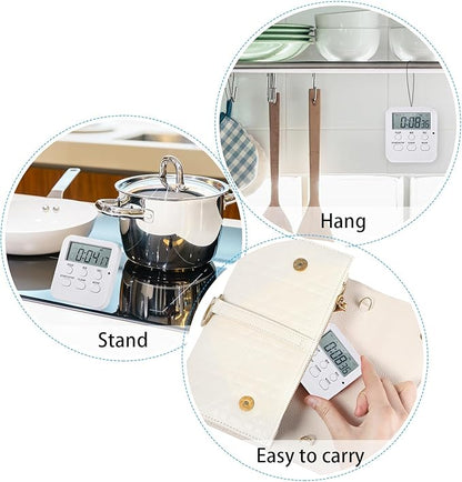 Weewooday 12 Pcs Digital Kitchen Magnetic Timer Bulk Classroom Count up - Image 4