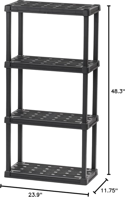 IRIS USA 4-Shelf Light Duty Plastic Storage Shelves, 200lb Capacity, Medium - Image 9