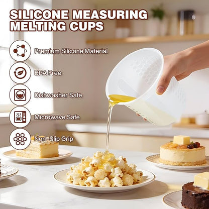 Silicone Measuring Cups 4-Pack Set, Reusable Silicone Cup - Image 5