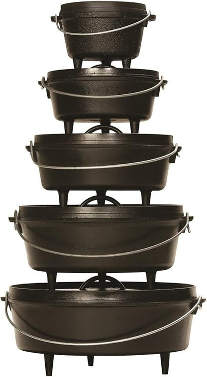 Lodge 8 Quart Pre-Seasoned Cast Iron Camp Dutch Oven - Image 7