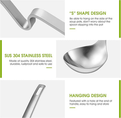 Patelai Hot Pot Slotted Ladle Set Stainless Steel Soup Ladle Strainer Scoops - Image 3