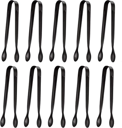 10 Pack Small Ice Tongs Sugar Tongs, Stainless Steel Mini Serving Appetizers by TOUGS