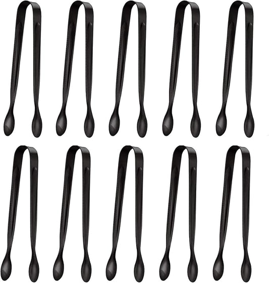 10 Pack Small Ice Tongs Sugar Tongs, Stainless Steel Mini Serving Appetizers by TOUGS