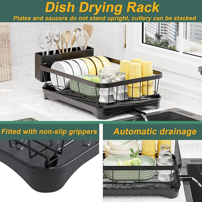 LIYI Dish Drying Rack, Adjustable Spout Design, Kitchen Dish Racks, Made of - Image 2