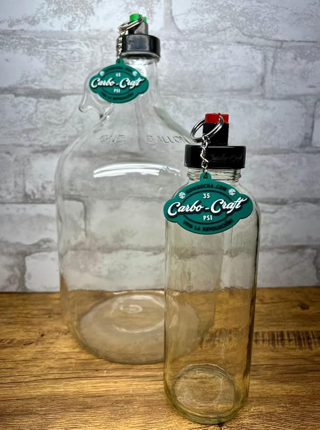 Kombucha.com Carbo-Caps: The Swingtop Slayer and Ultimate Carbonation System for Craft Beer & Kombucha Home Brewing. Viva La Revolución! (65 psi (High Carbonation), 2 Carbo-Caps + PRVs)