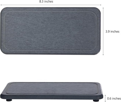 NiuYichee 2 Pcs Water Absorbing Stone Trays, Kitchen/Bathroom Sink Soap Dish - Image 6