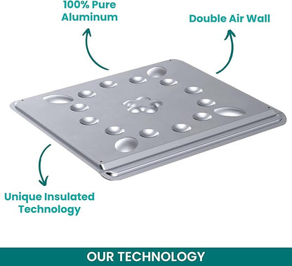 Baker's Secret 2pcs Pure Aluminum Insulated Cookie Sheet Commercial Grade - Image 3