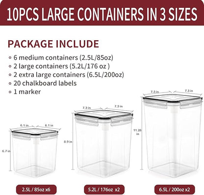 PRAKI Large Airtight Food Storage Containers - Image 2
