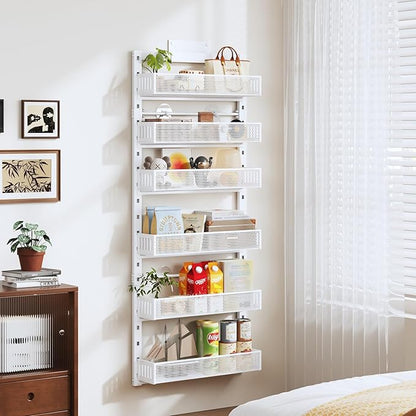 Pantry Door Organizers and Storage, 6-Tier Large Metal Heavy-Duty Frame Over - Image 5