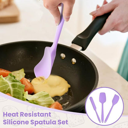 Spatulas Silicone Heat Resistant, Rubber Spatula Food Grade, Handle - Image 5