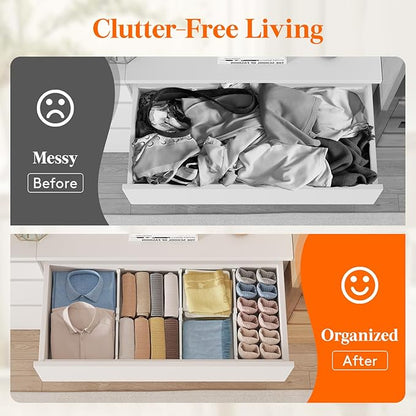 Lifewit 4" Tall 14 Pack Drawer Dividers, 27-42cm/10.5-16.5" Expandable Drawer - Image 8