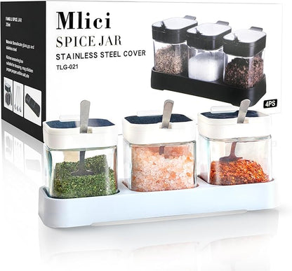 Mlici 8.6 oz Condiments Container Seasoning Jars, Kitchen Spicy Jars - Image 7