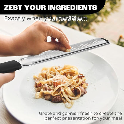 Zester Grater with Protective Cover – Fine Stainless Steel Lemon Zester cheese - Image 6