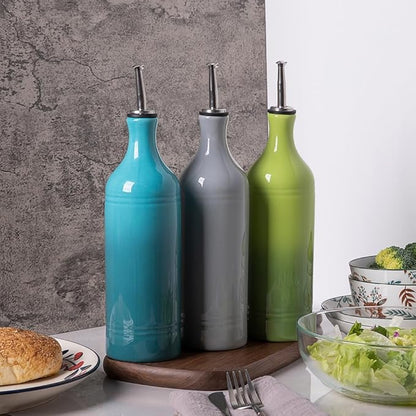 Sweejar Large Ceramic Olive Oil Dispenser Bottle, Opaque Oil Cruet Protects to - Image 5