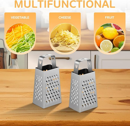 ABOOFAN 6Pcs Mini Box Graters, 4-Sided Stainless Steel Cheese Grater & Zester - Image 5
