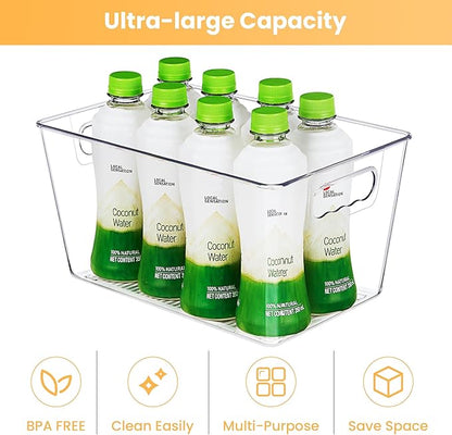 YIHONG Clear Pantry Storage Organizer Bins, 10 Pack Plastic Food Storage Bins - Image 6