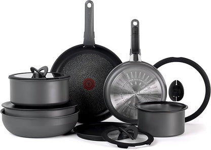 T-fal Ingenio Expertise Non Stick Cookware Set 14 Piece, Oven Broiler Safe 500F by T-falbrand