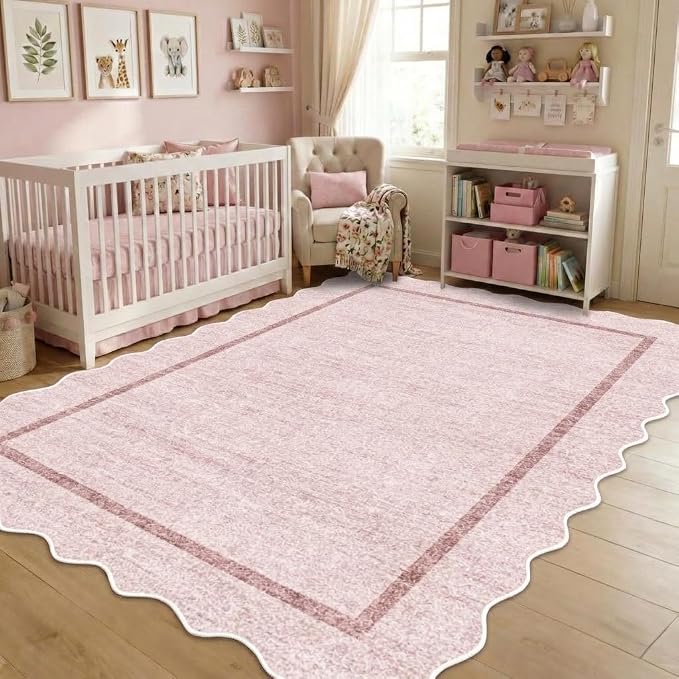 GarveeHome Scalloped Washable Rug 6x9 Area Rugs - Image 2