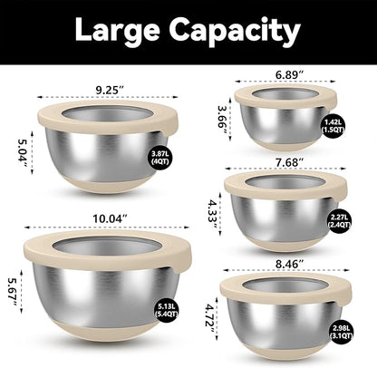 KITEISCAT Stainless Steel Mixing Bowls - Image 2