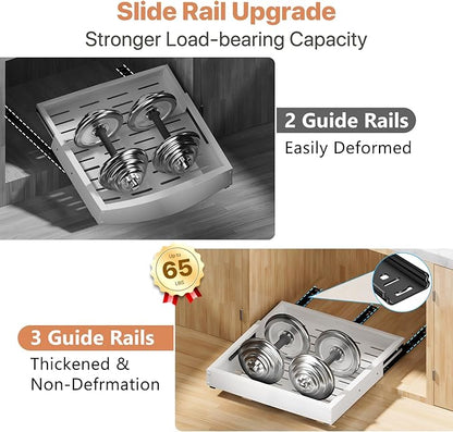 2 Pack Pull out Cabinet Organizer, Width Depth, - Image 5