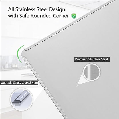 3 Sided Splatter Guard, Anti Splatter Shield Stainless Steel Oil Splatter Guard - Image 6
