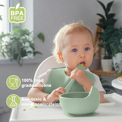 Silicone Baby Feeding Set | Baby Led Weaning Supplies Includes Suction Bowls - Image 2