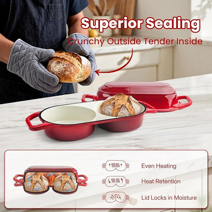 YONILL Mini Double Dutch Oven for Sourdough Bread Baking - Image 4