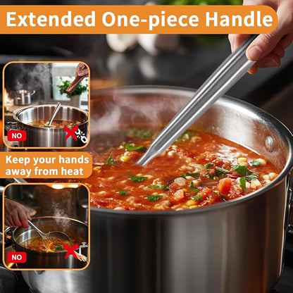 Deep Stainless Steel 13.7 Inches Newness Soup Ladle, Resilient 304 Stainless - Image 7