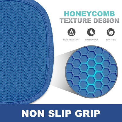 2-Pack Silicone Pot Holders for Kitchen Heat Resistant up to 500°F, Non-Slip - Image 3