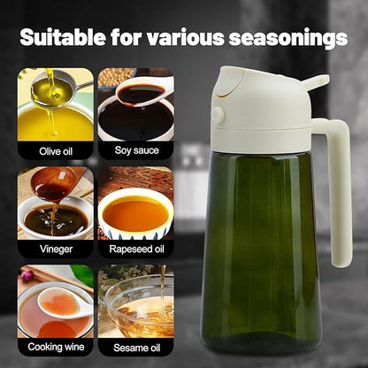 2 In 1 Oil Dispenser And Oil Sprayer, 16 Oz/470 Ml Oil Dispenser - Image 4