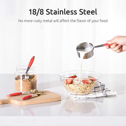 Measuring Cups : U-Taste 18/8 Stainless Steel Measuring Cups and Spoons Set of - Image 3