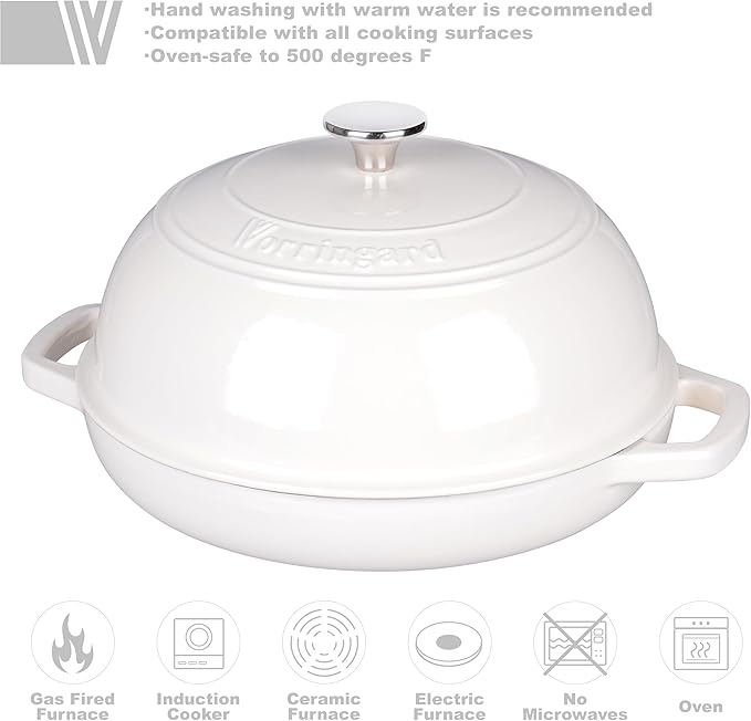 VORRINGARD Enameled Cast Iron Dutch Oven Pot - Image 3