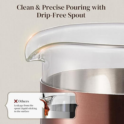 Veken French Press Coffee Maker 21oz 0.6 L, Single Serve Small Pot, Heat - Image 9