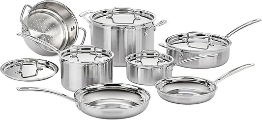 Cuisinart 12-Piece MultiClad Pro Triple Ply Stainless Stainless Steel Pots and by Cuisinart