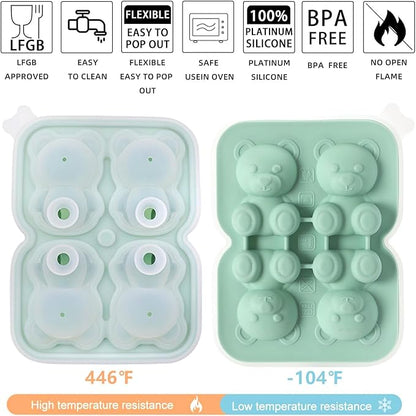 3D Bear Ice Cube Mold, Large Ice Cube Trays - Image 3