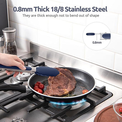 600ºF Heat Resistant Kitchen Tongs: U-Taste 9 in Silicone Cooking Tong - Image 5