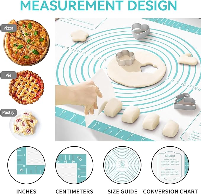 Non-Stick Silicone Pastry Mat, Silicone Baking Mat - Image 4