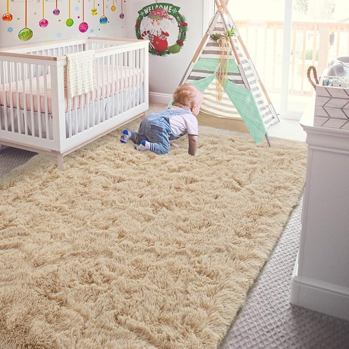 Andecor Soft Fluffy Bedroom Rugs, 5 x 8 Feet Indoor Shaggy Plush Area Rug - Image 8