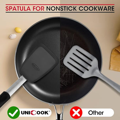 Unicook 4 Pack Flexible Silicone Spatula, 600F Heat Resistant, Crepes and More - Image 4