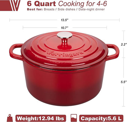 VORRINGARD Enameled Cast Iron Dutch Oven Pot - Image 2