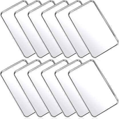 Mimorou 12 Pcs Baking Sheet Stainless Steel Cookie Small Metal Sheet Pans by Mimorou