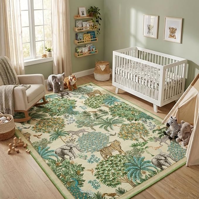 GarveeHome Jungle 8x10 Area Rug Washable Rugs - Image 4