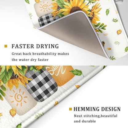 Giwawa Sunflower Vases Dish Drying Mat - Image 3