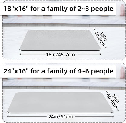 LOPNUR Kitchen Dish Drying Mat, Diatomite Coffee Mat, Super Absorbent Dish - Image 4