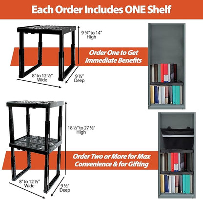 Piffny Locker Organizer Shelf， Adjustable Width and Height, Ideal Locker - Image 4