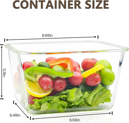 2 Pack Large Glass Storage Containers - Image 2