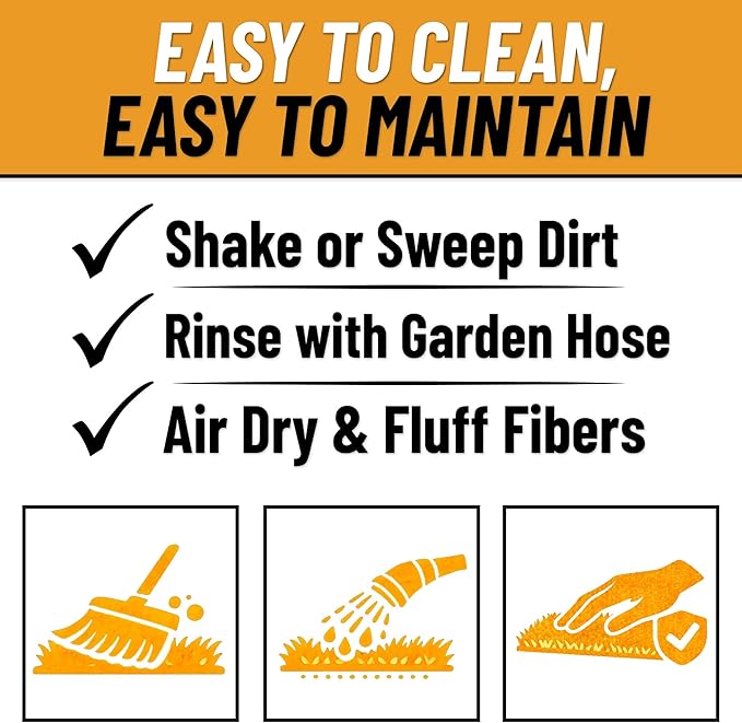 Ottomanson Artificial Grass Runner Natural 31" x 52', Realistic Grass - Image 7