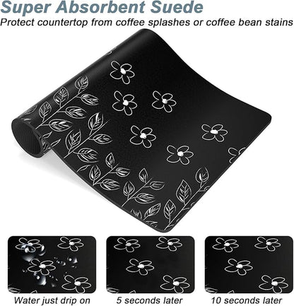 Rnivvi Coffee Mat, Hide Stain Rubber Backed Absorbent Dish Drying Pad - Image 3